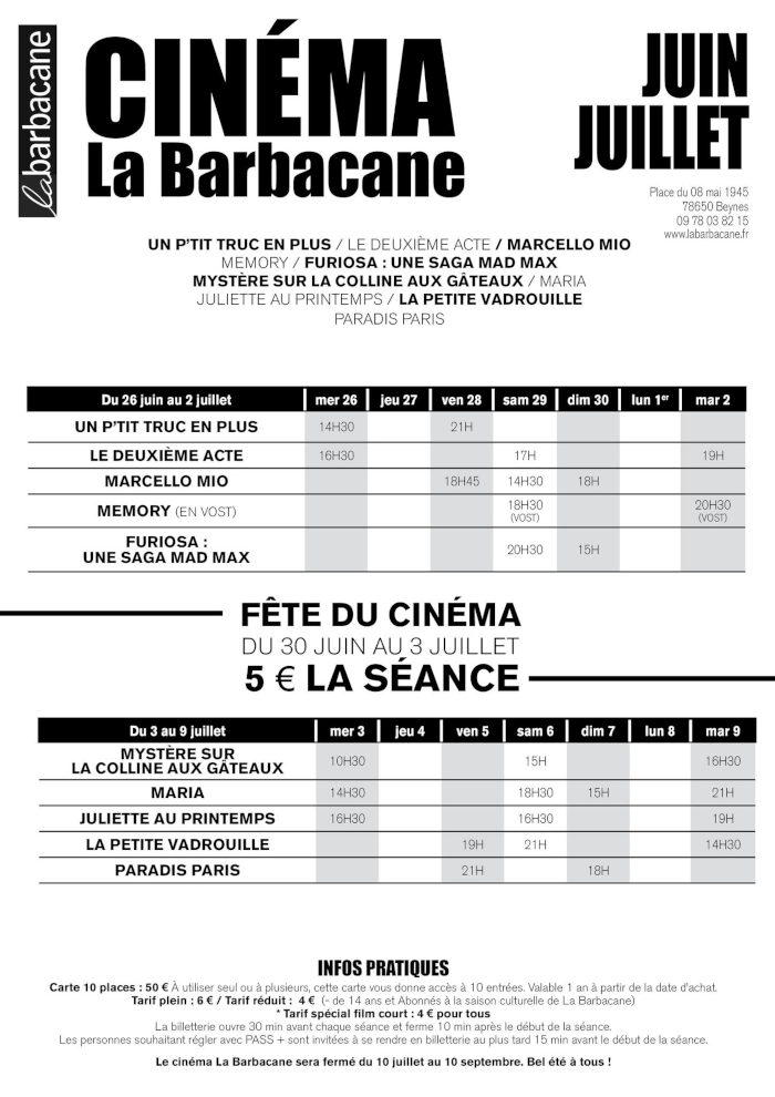 Ciné de la Barbacane, prog de janvier 2022