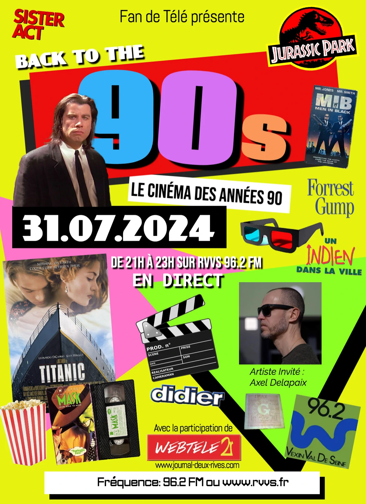 Fan de télé spéciale cinéma 90's le 31/07/2024