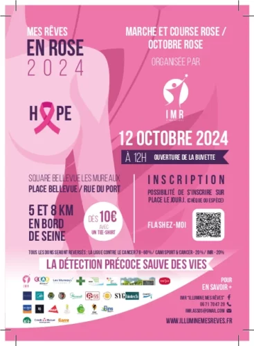 Mes rêves en rose, marche dasn le cadre de'Octobre rose aux Mureaux le 12/10/2024