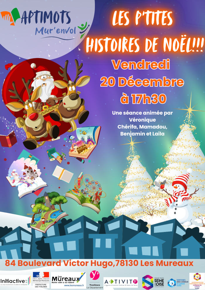 Lecture de Noël à la librairie Aptimots des Mureaux le 20/12/2024 à 17h30